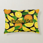 オレンジ色の背景 アクセントクッション (正面)