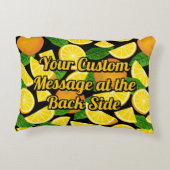 オレンジ色の背景 アクセントクッション (裏面)