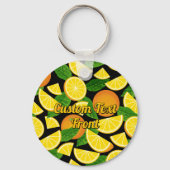 オレンジ色の背景 キーホルダー (正面)