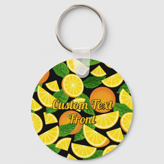 オレンジ色の背景 キーホルダー (正面)