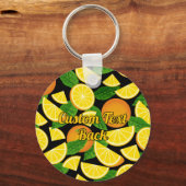 オレンジ色の背景 キーホルダー (裏面)