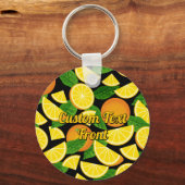 オレンジ色の背景 キーホルダー (正面)