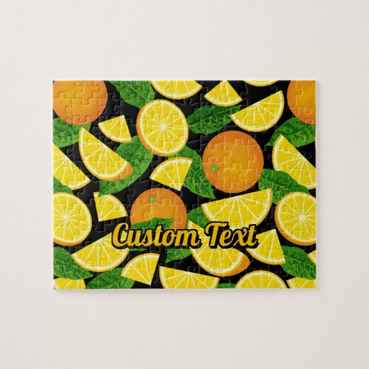 オレンジ色の背景 ジグソーパズル (横)