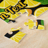 オレンジ色の背景 ジグソーパズル (側面)