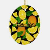 オレンジ色の背景 セラミックオーナメント (右)