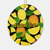 オレンジ色の背景 セラミックオーナメント (左)