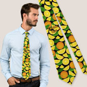 オレンジ色の背景 ネクタイ