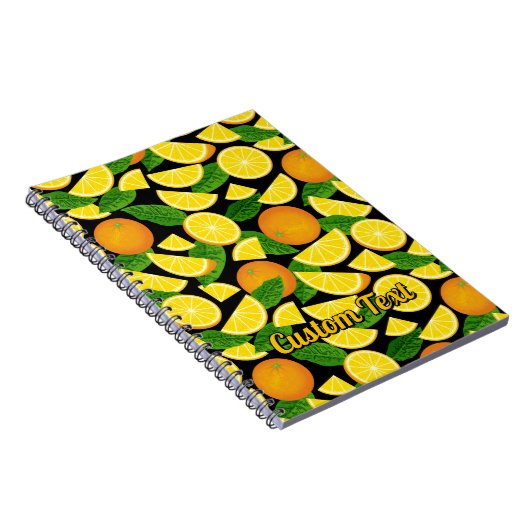 オレンジ色の背景 ノートブック (右側)