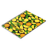 オレンジ色の背景 ノートブック (左側)