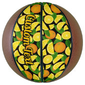 オレンジ色の背景 バスケットボール (縦)