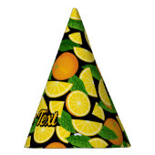 オレンジ色の背景 パーティーハット (右)