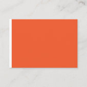 オレンジ色の背景 プレイスカード (正面)