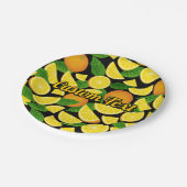 オレンジ色の背景 ペーパープレート (アングル)