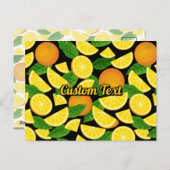 オレンジ色の背景 ポストカード (正面/裏面)