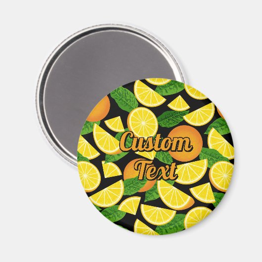 オレンジ色の背景 マグネット (正面/裏面)