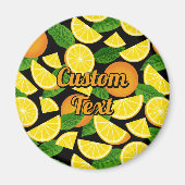 オレンジ色の背景 マグネット (正面)