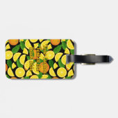 オレンジ色の背景 ラゲッジタグ (裏面横)