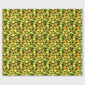 オレンジ色の背景 ラッピングペーパー (フラット)