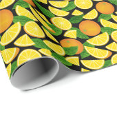 オレンジ色の背景 ラッピングペーパー (ロールコーナー)