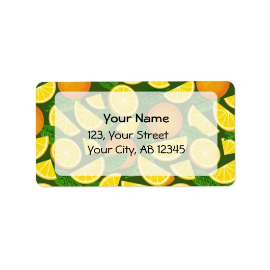 オレンジ色の背景 ラベル (正面)