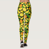 オレンジ色の背景 レギンス (裏面)