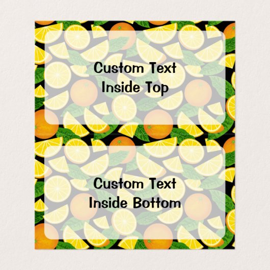 オレンジ色の背景 名刺 (内部フラット)