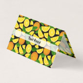 オレンジ色の背景 名刺 (正面)