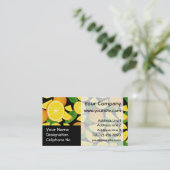 オレンジ色の背景 名刺 (スタンド正面)