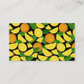 オレンジ色の背景 名刺 (裏面)