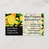 オレンジ色の背景 名刺 (正面)