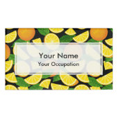 オレンジ色の背景 名札 (正面)