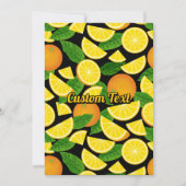 オレンジ色の背景 招待状 (正面)