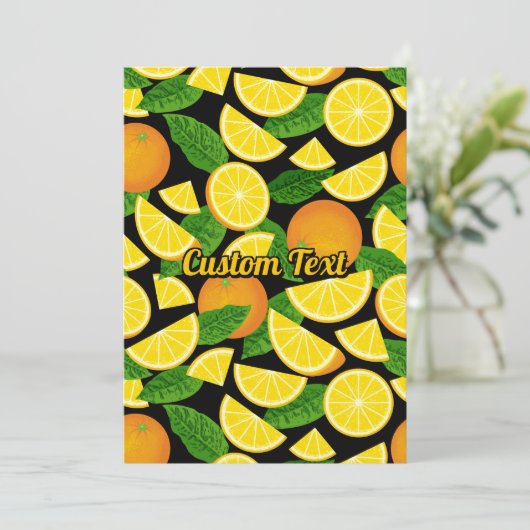 オレンジ色の背景 招待状 (スタンド正面)