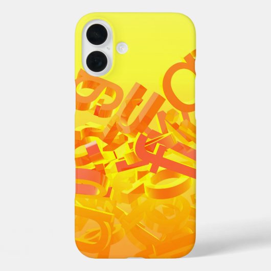 オレンジ色の背景(文字) Case-Mate iPhoneケース (裏面)