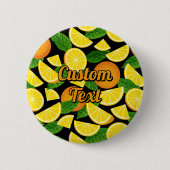 オレンジ色の背景 缶バッジ (正面)