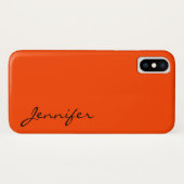 オレンジ色の背景 Case-Mate iPhoneケース (裏面(横))