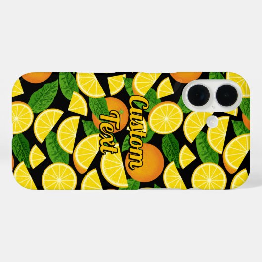 オレンジ色の背景 Case-Mate iPhoneケース (裏面 (横))