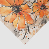 オレンジ色の色の春の花の切り離し 薄葉紙 (詳細)