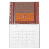 オレンジ色の色合いと カレンダー (2月 2026)