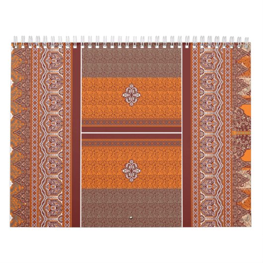 オレンジ色の色合いと カレンダー (カバー)