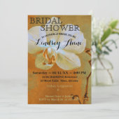 オレンジ色の色合いのランパーソナライズされたド 招待状 (スタンド正面)