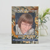 オレンジ色の色調のひまわりアート |写真 |葬儀 プログラム (スタンド正面)