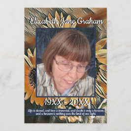 オレンジ色の色調のひまわりアート |写真 |葬儀 プログラム