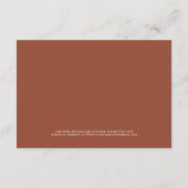 オレンジ色の芍薬の花の絵の結婚式 エンクロージャーカード (裏面)