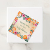 オレンジ色の花かわいい赤ちゃんシャワー フェイバータグ (インサイチュ)