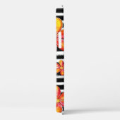 オレンジ色の花が黒いストライプ花 Case-Mate iPhoneケース (裏面 / 右)