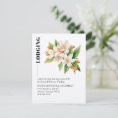 オレンジ色の花とジャスミンの開花エンクロージャカード エンクロージャーカード (スタンド正面)