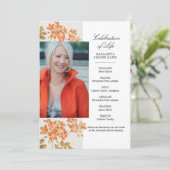 オレンジ色の花のお祝いのLife Flatプログラム プログラム (スタンド正面)