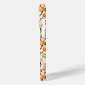 オレンジ色の花の水色の電話ケース Case-Mate iPhoneケース (裏面 / 左)