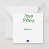 オレンジ色の花の誕生日の挨拶ノートカード ノートカード (裏面)